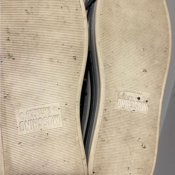 Moschino Black and Silver Crystal Sneakers - Picture 7 of 8